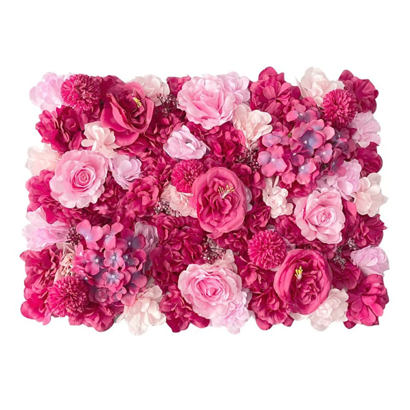 Mur de Fleurs Rose Foncé