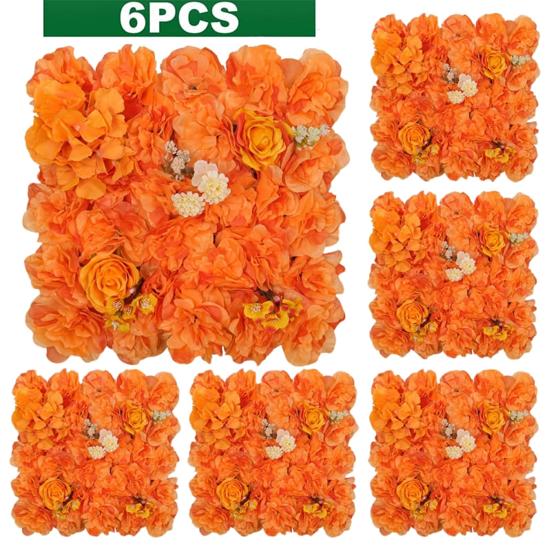 Murs de Fleurs Artificielles Mariage Orange