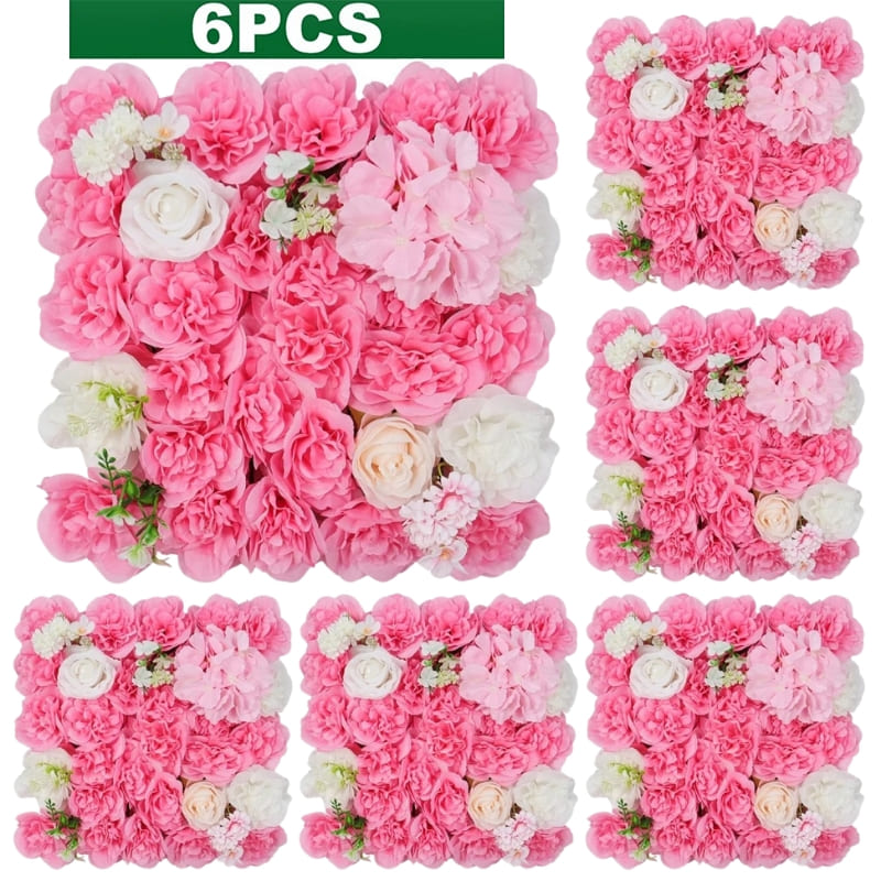 Murs de Fleurs Artificielles Mariage Rose