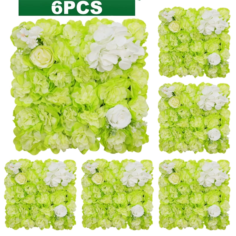 Murs de Fleurs Artificielles Mariage Vert Clair