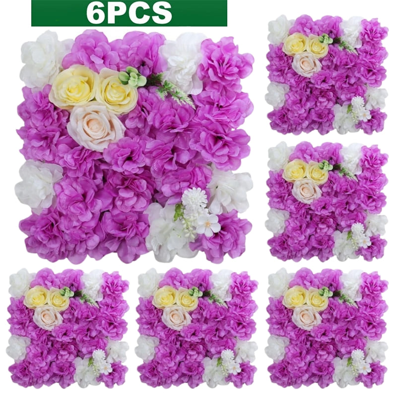 Murs de Fleurs Artificielles Mariage Violet Clair