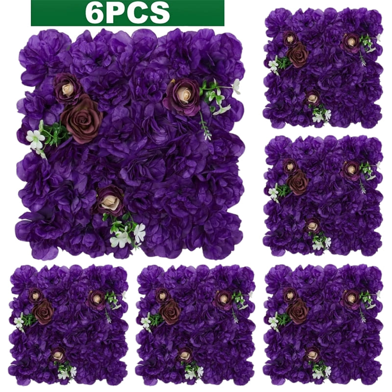 Murs de Fleurs Artificielles Mariage Violet