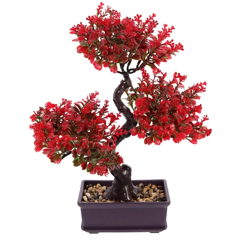 Plante Artificielle Bonsaï Rouge