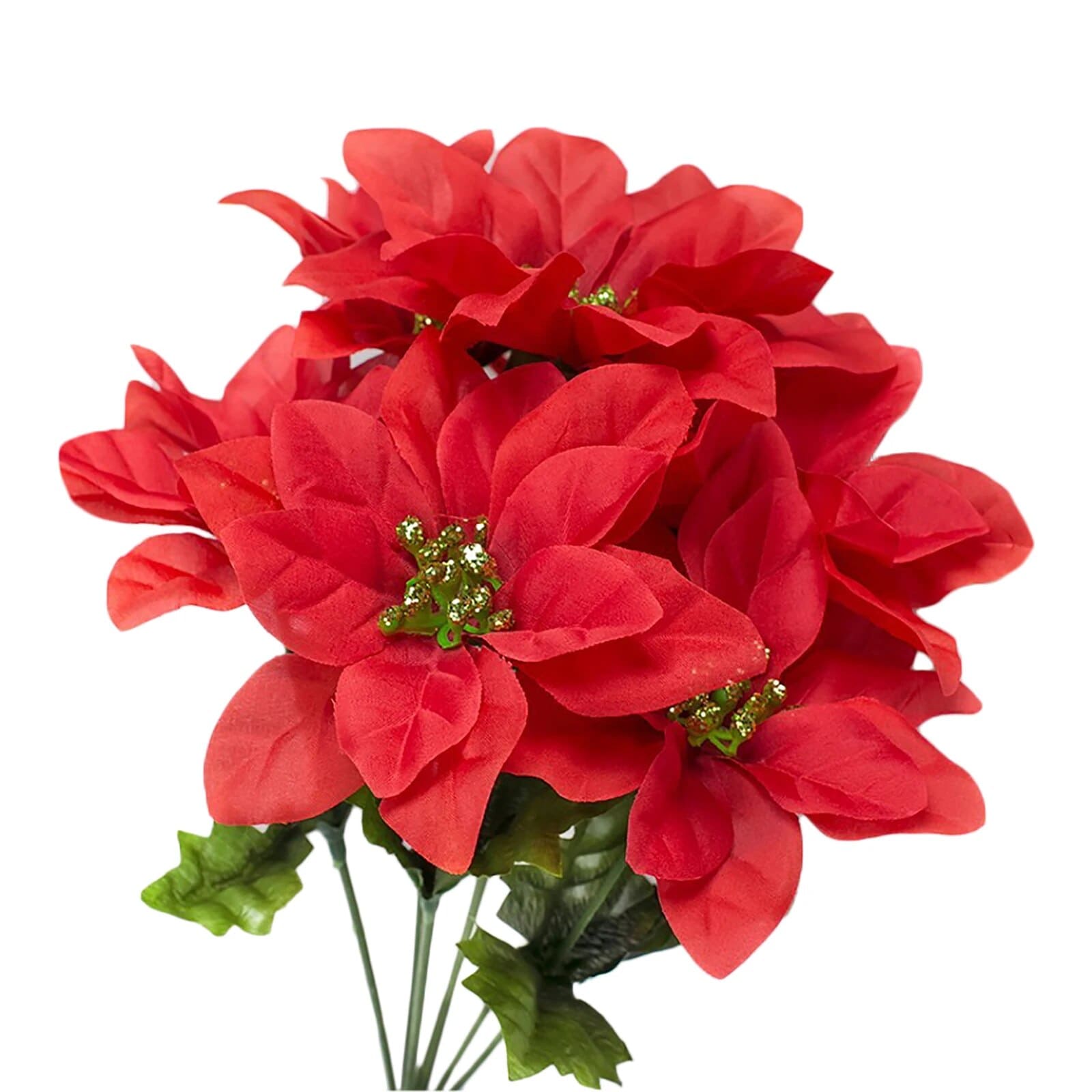 Poinsettia Artificiel Rouge Détail