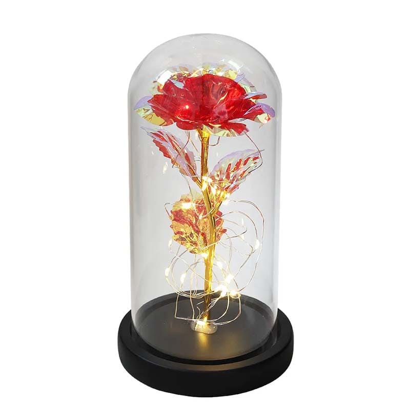 Rose Galaxy Sous Cloche Rouge