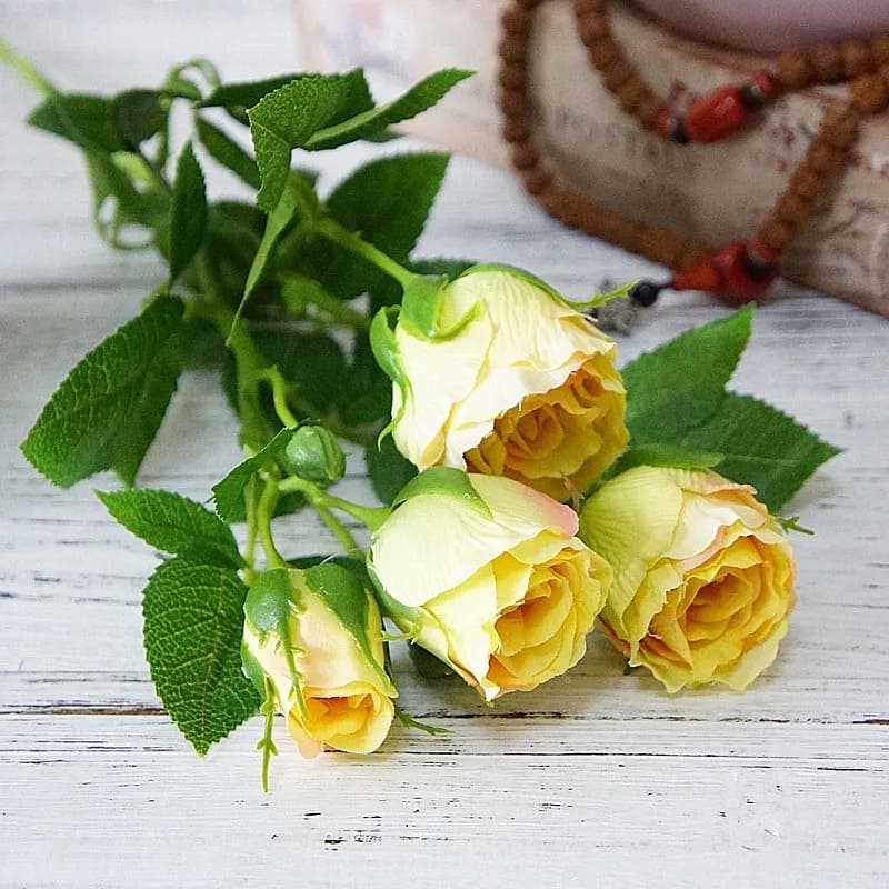 Rose Synthétique Jaune