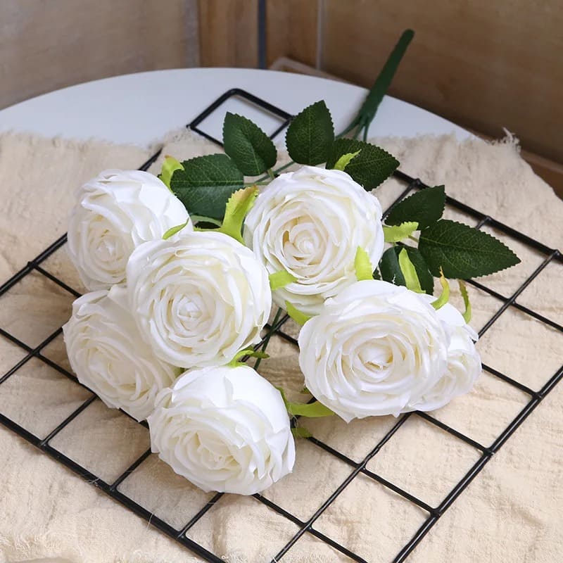 Roses Artificielles Mariage Blanc