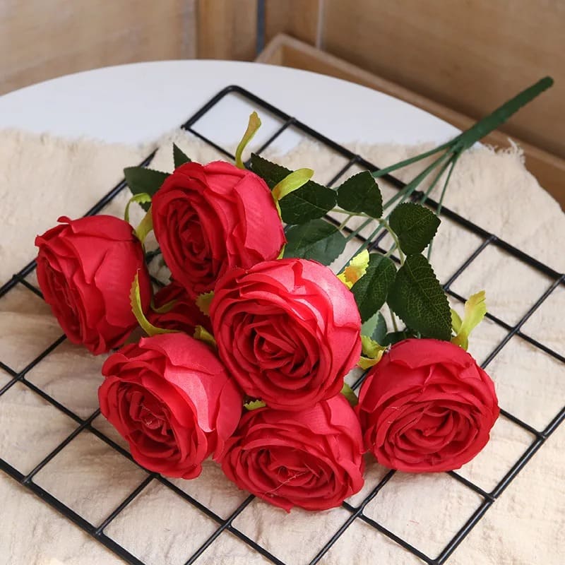 Roses Artificielles Mariage Rouge