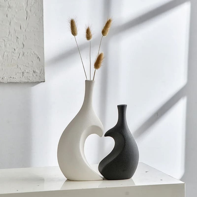 Vase en Forme de Cœur Céramique