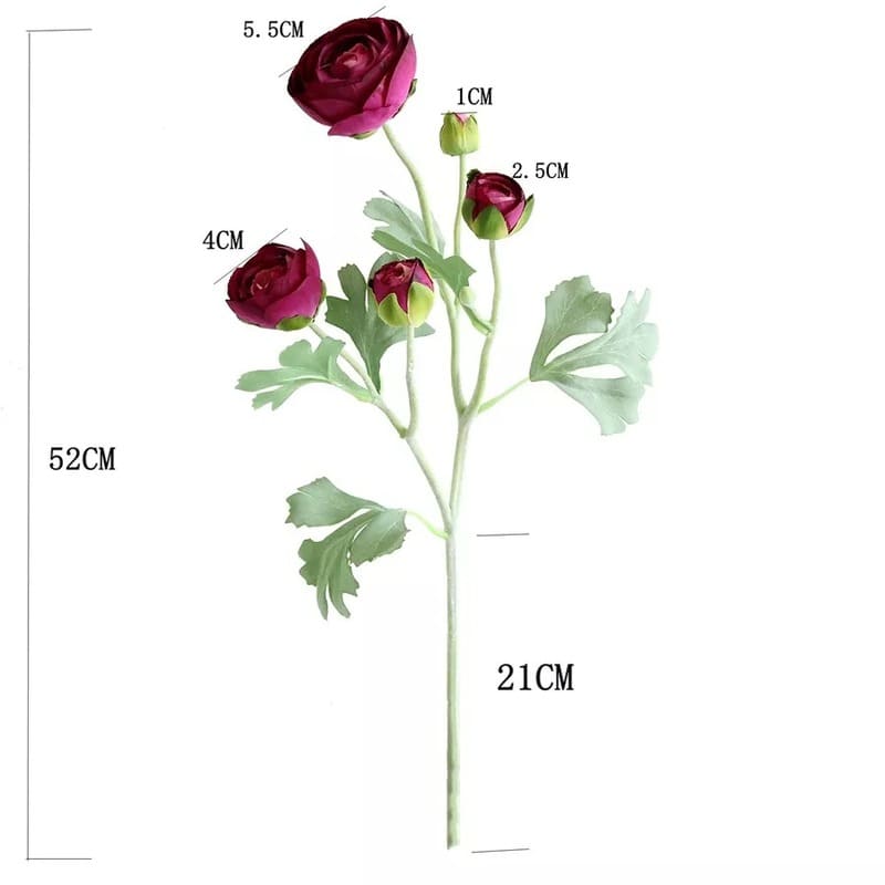 renoncules artificielles dimensions