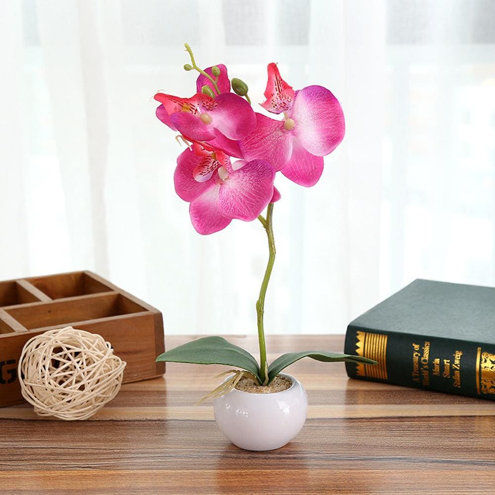 Orchidée Artificielle en pot Rose