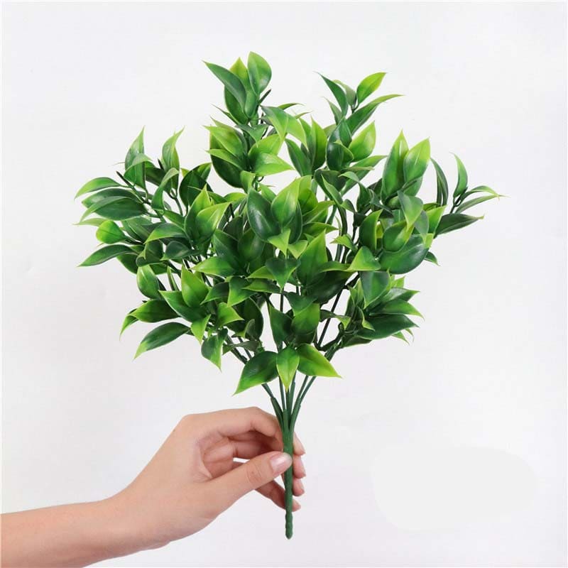 Lot de 6 feuilles artificielles de palmier tropical avec tige Lot de 6 feuilles artificielles de palmier tropical avec tige