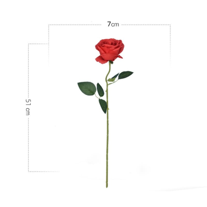 Rose Rouge Artificielle dimensions