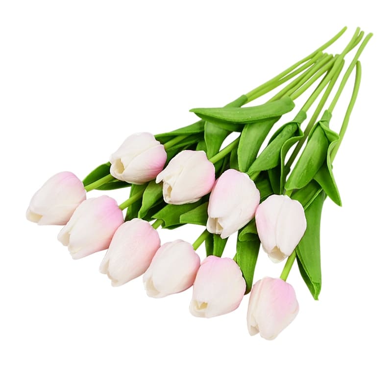 Tulipes Artificielles Blanc et Rose