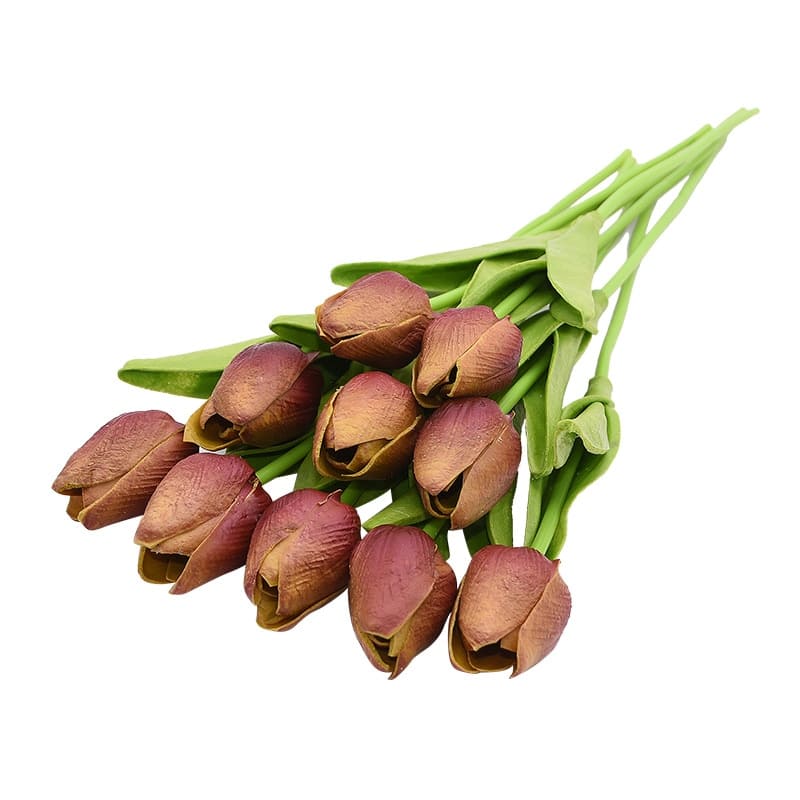 Tulipes Artificielles Marron