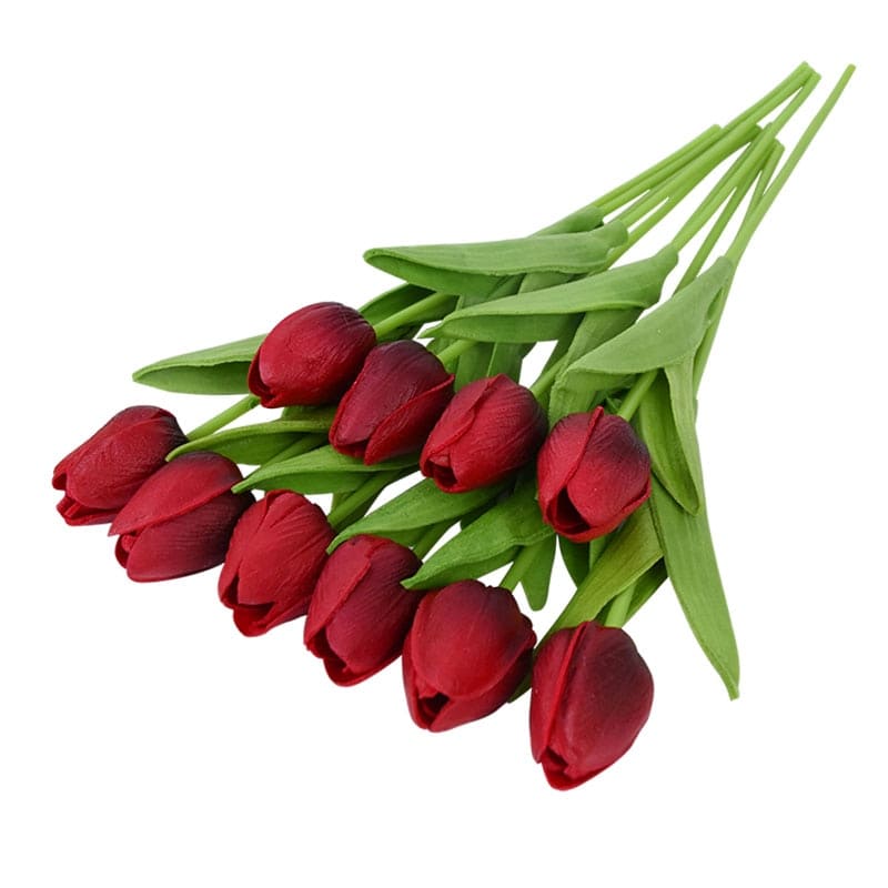 Tulipes Artificielles Rouge Foncé